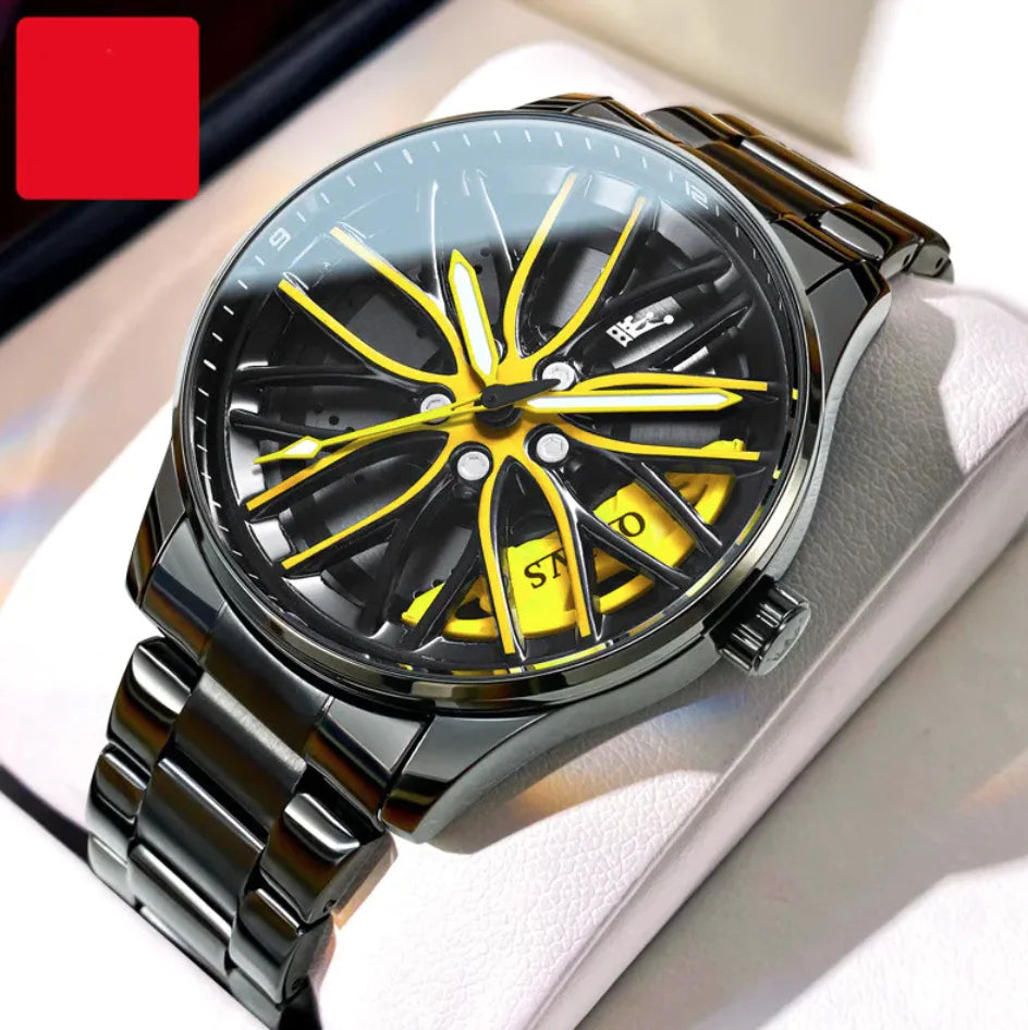 Men's Luminous Hollowed-Out Quartz Watch